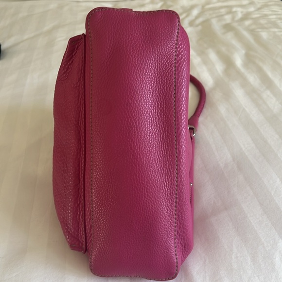 Cole Haan Pink Leather Purse with Braided Leather handles - Picture 10 of 10